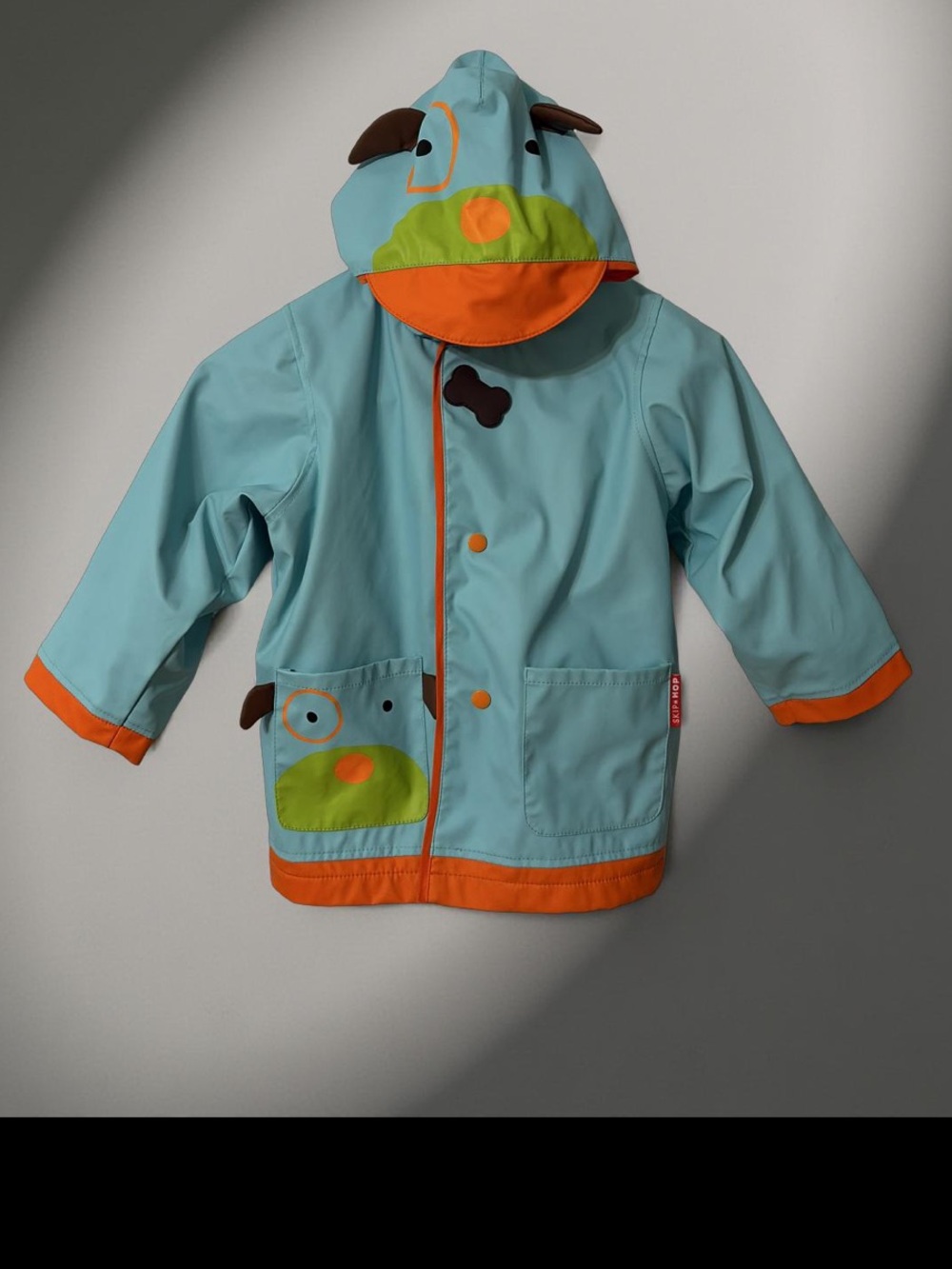 Skip hop Kids Light Blue & Orange Hooded Raincoat